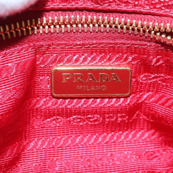 PRADA Pouch Nylon Red Auth yk13772 - Picture 9 of 16
